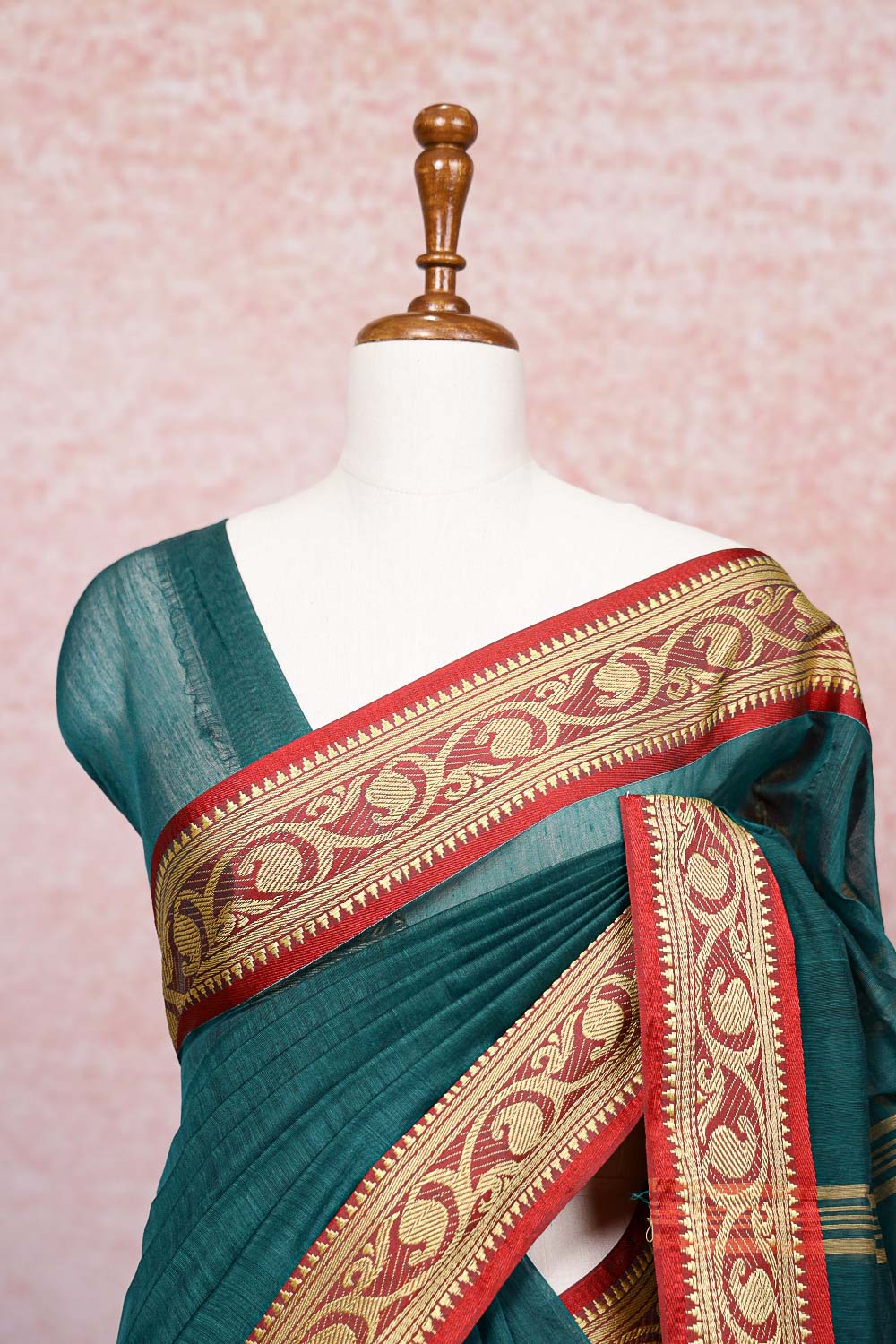 Green Cotton Saree