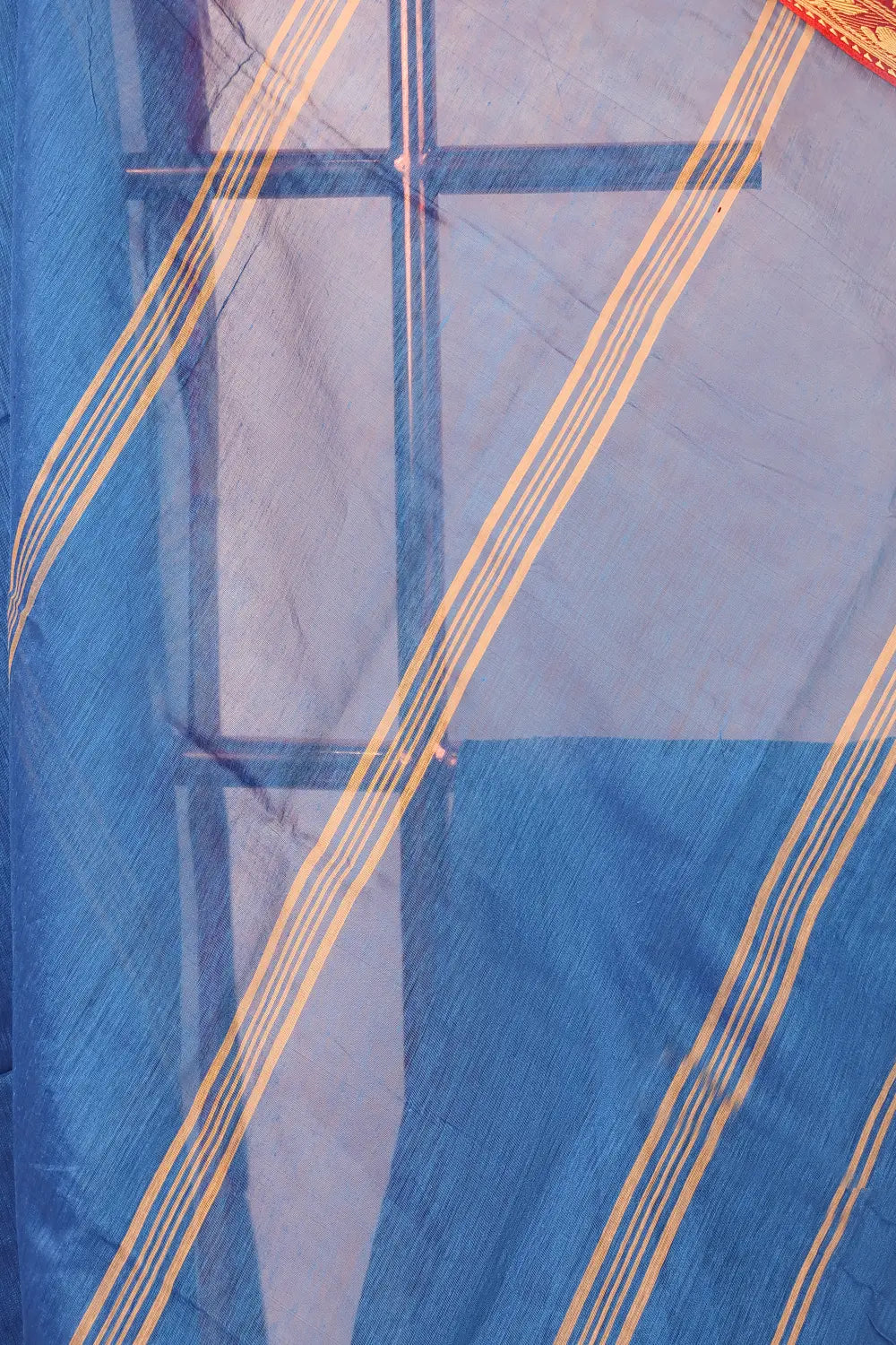 Sky Blue Cotton Saree