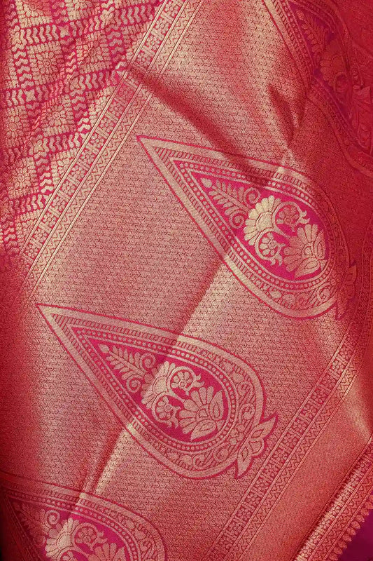 Grape Wine Semi Silk Saree