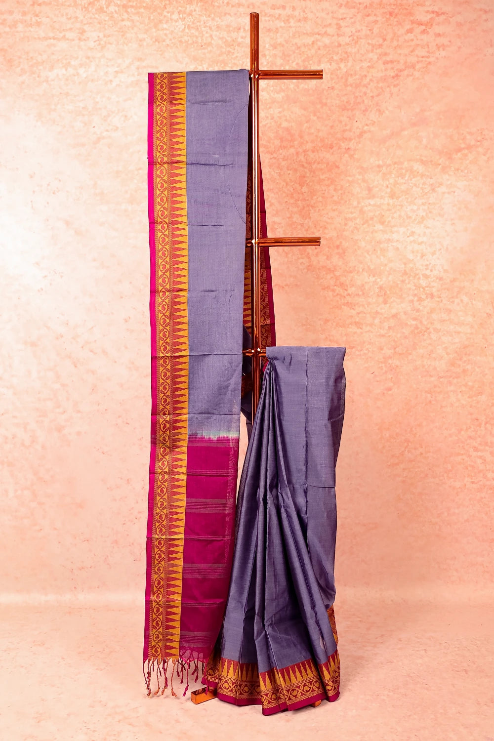 Grey Cotton Saree