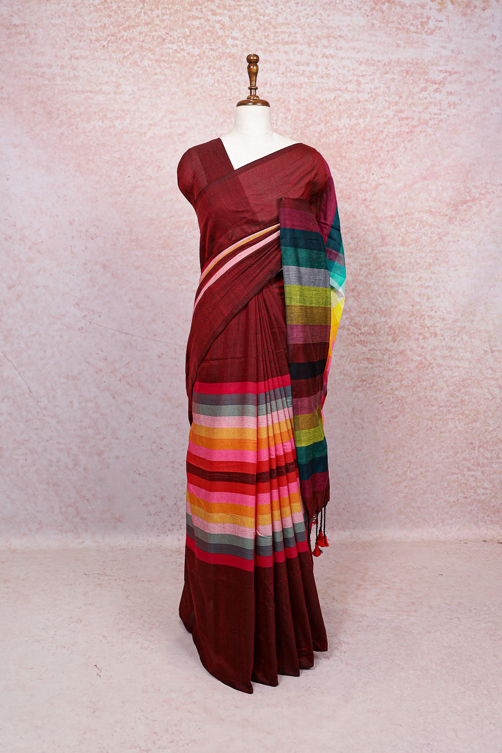 Multi Color Mul  Cotton Saree