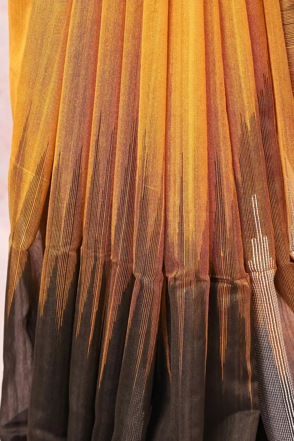 Mustard Semi Jute Saree