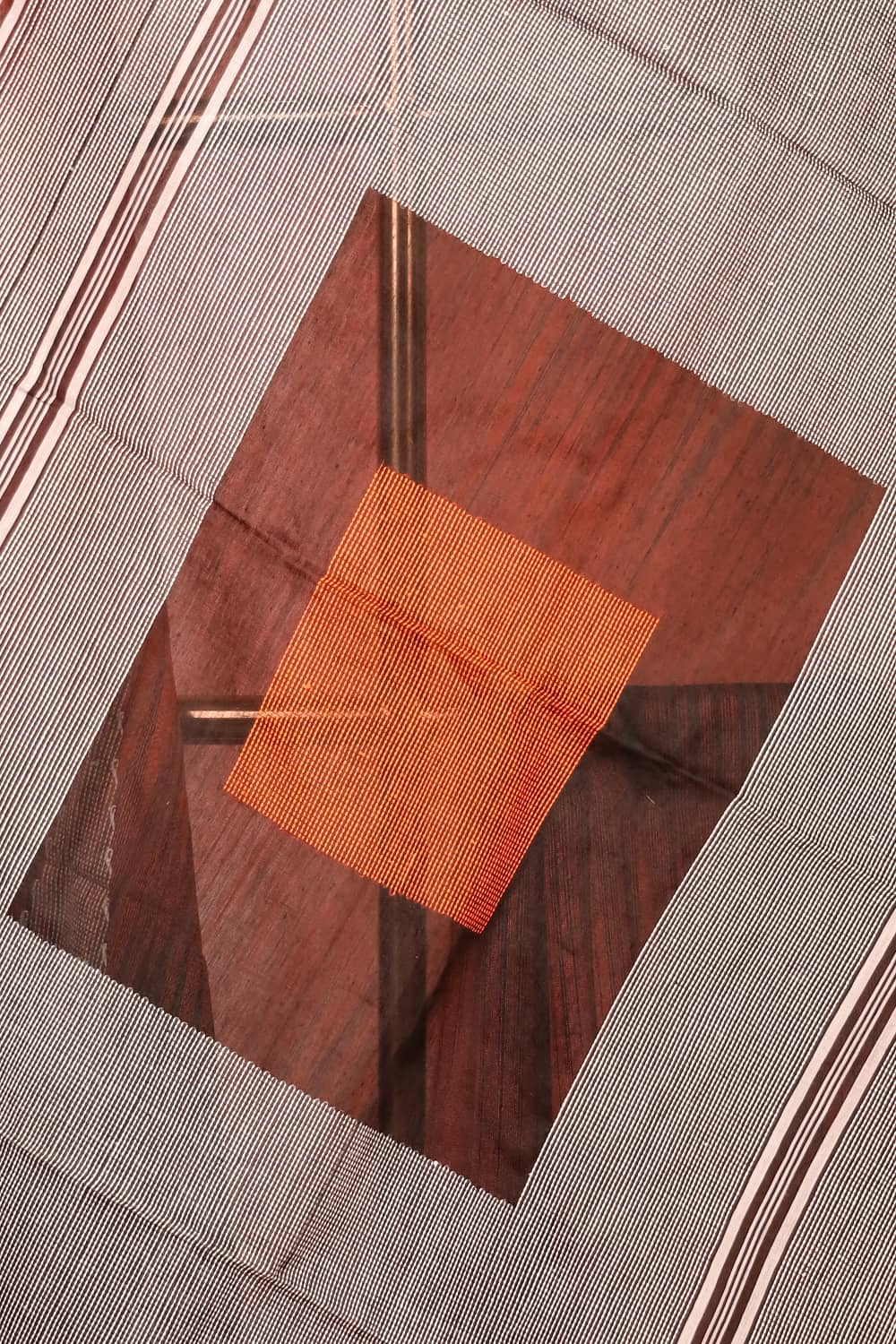 Rust Orange Jute Cotton Saree