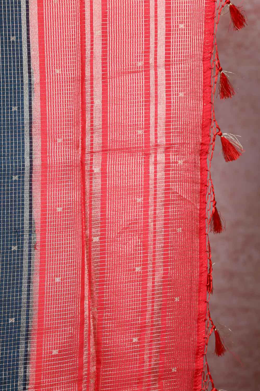 Teal Blue Semi Silk Saree