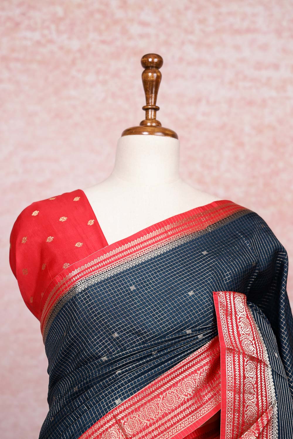 Teal Blue Semi Silk Saree