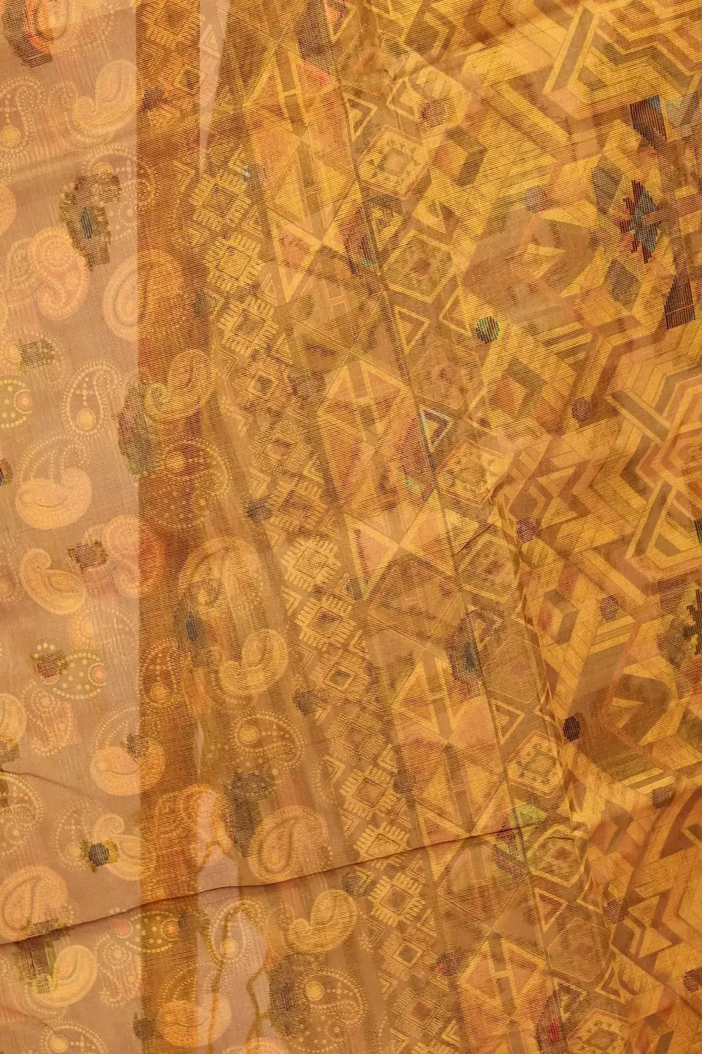 Mustard Yellow Cotton Saree