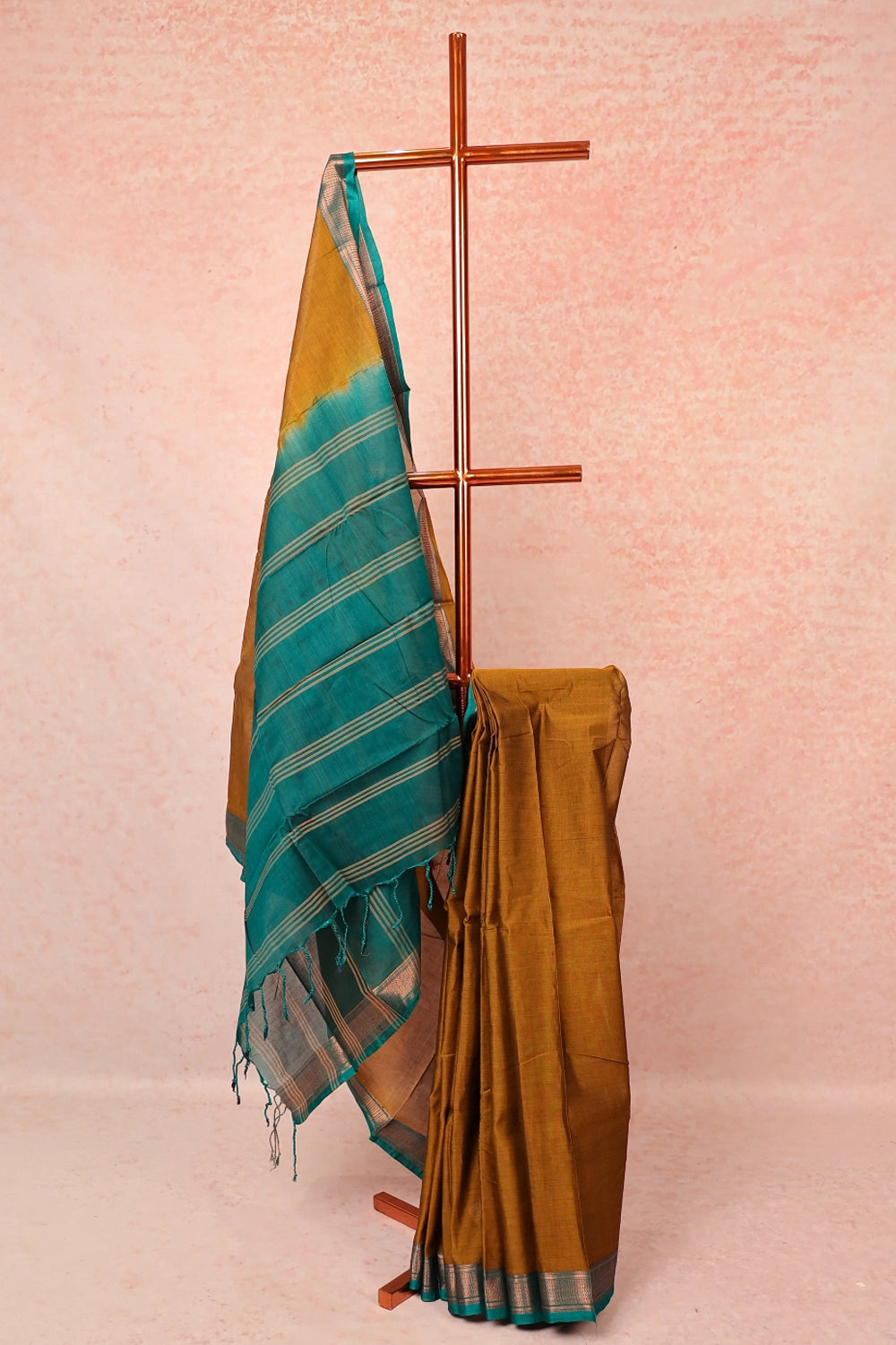 Mustard Gold Cotton Saree
