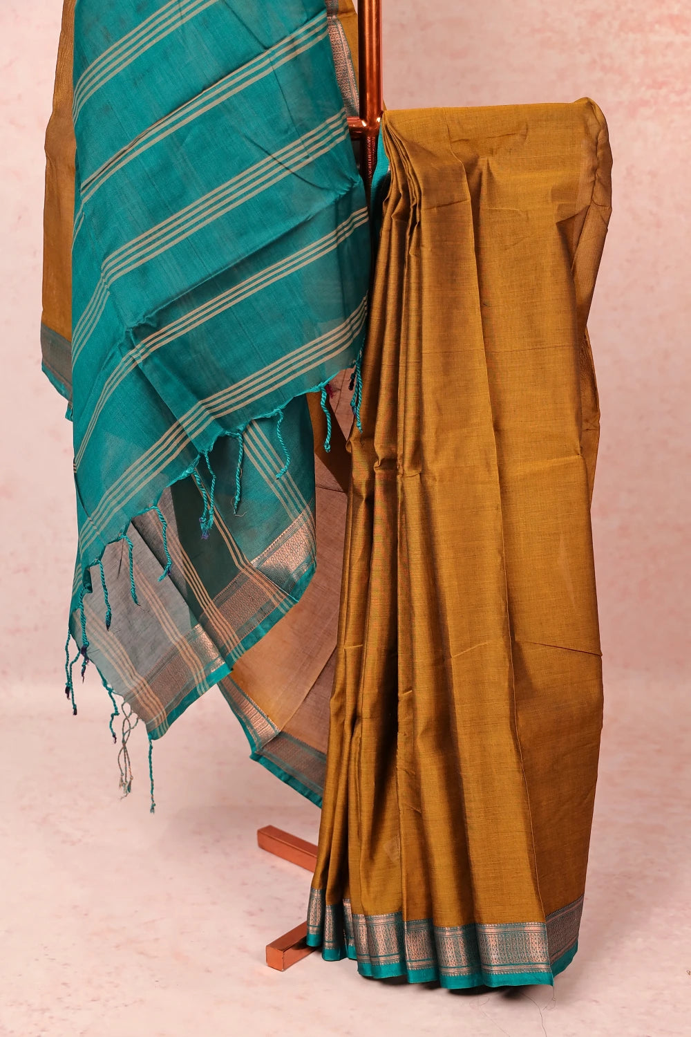 Mustard Gold Cotton Saree