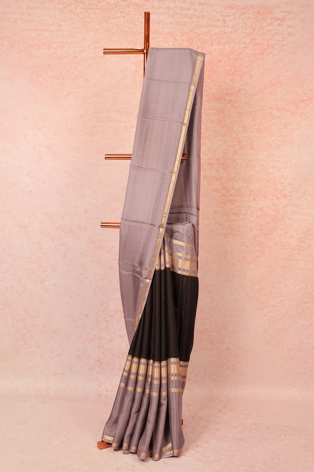 Black Semi Silk Saree
