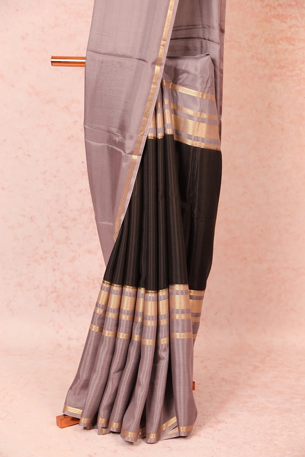Black Semi Silk Saree