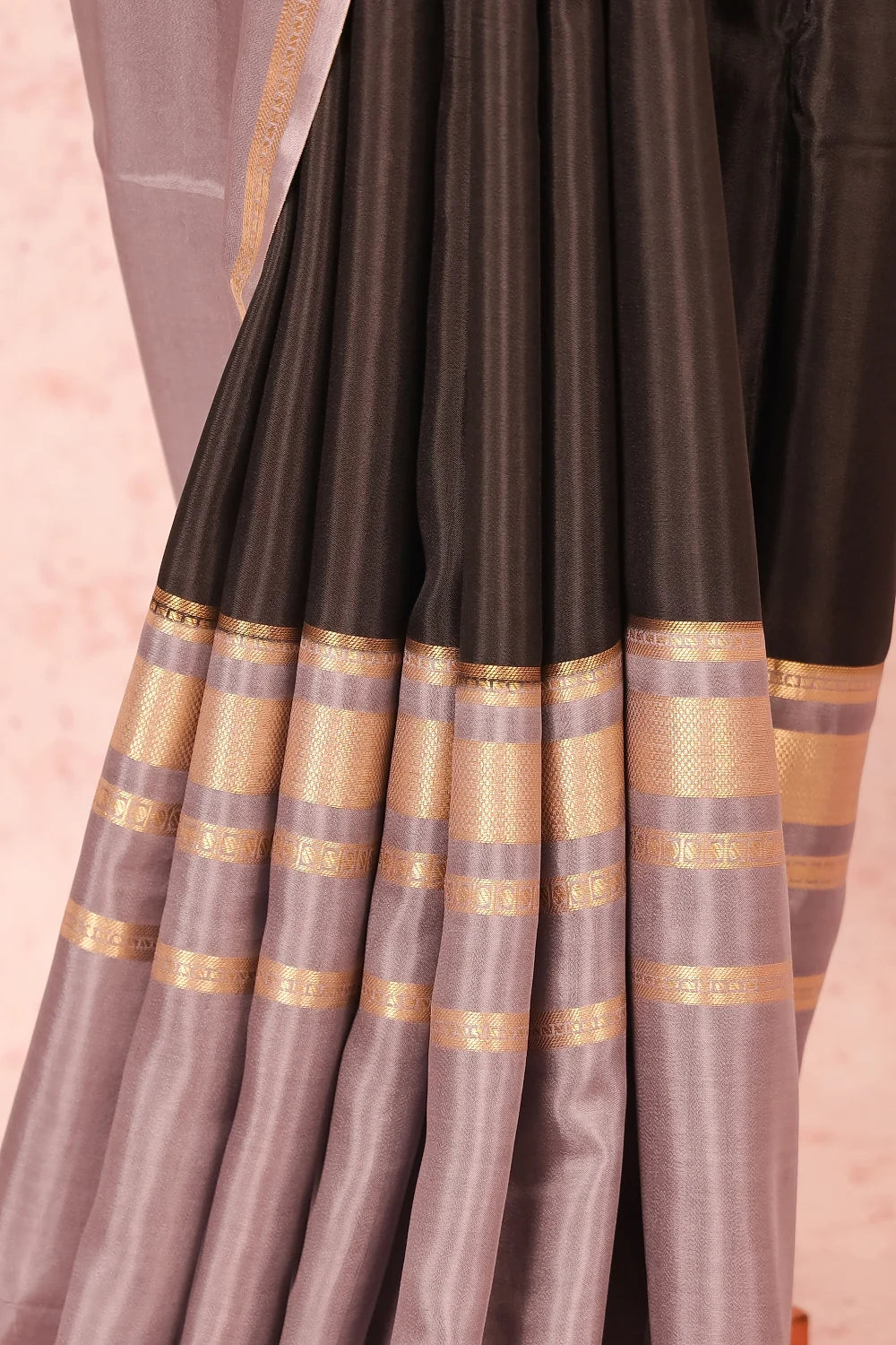Black Semi Silk Saree