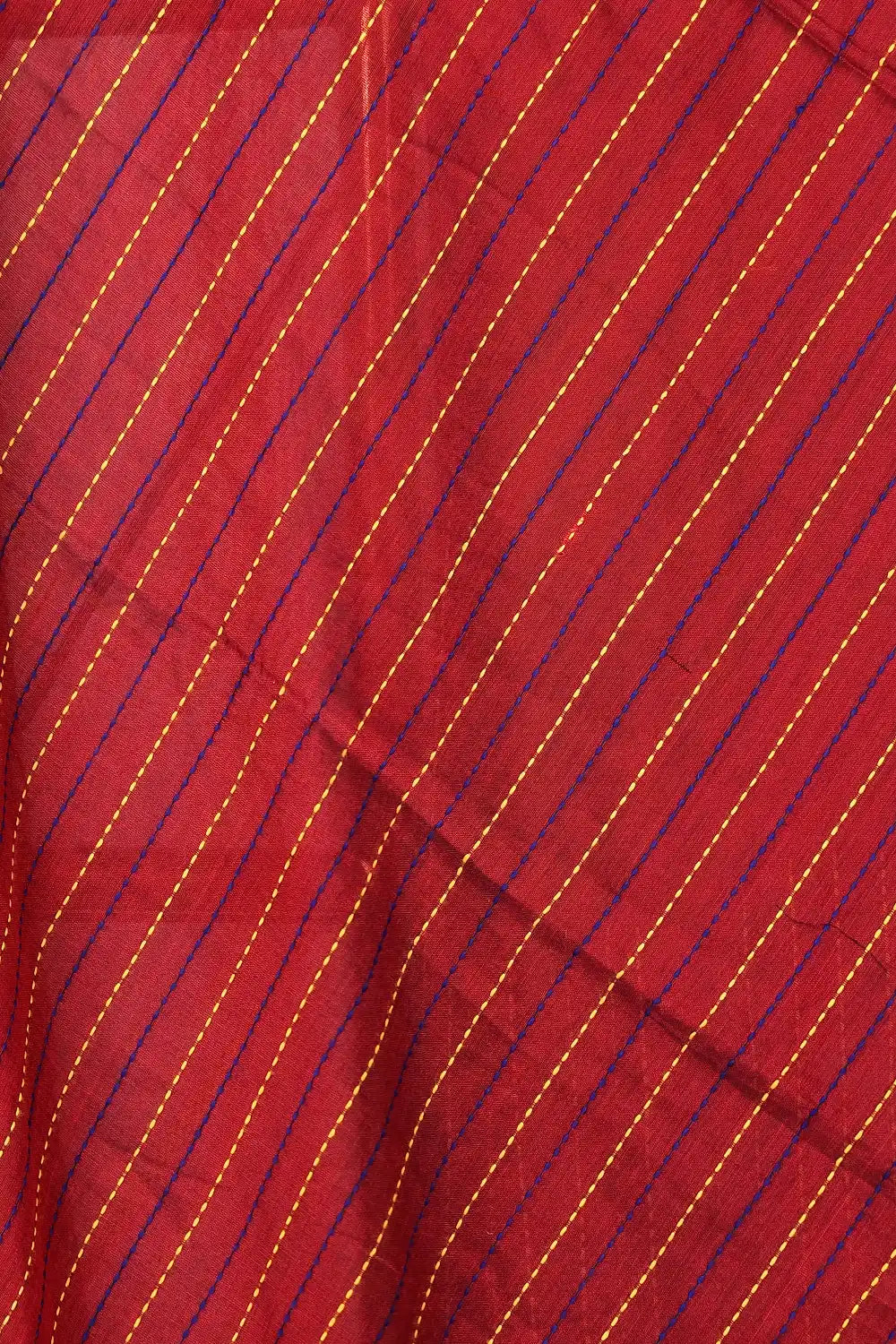 Maroon Semi Linen Saree
