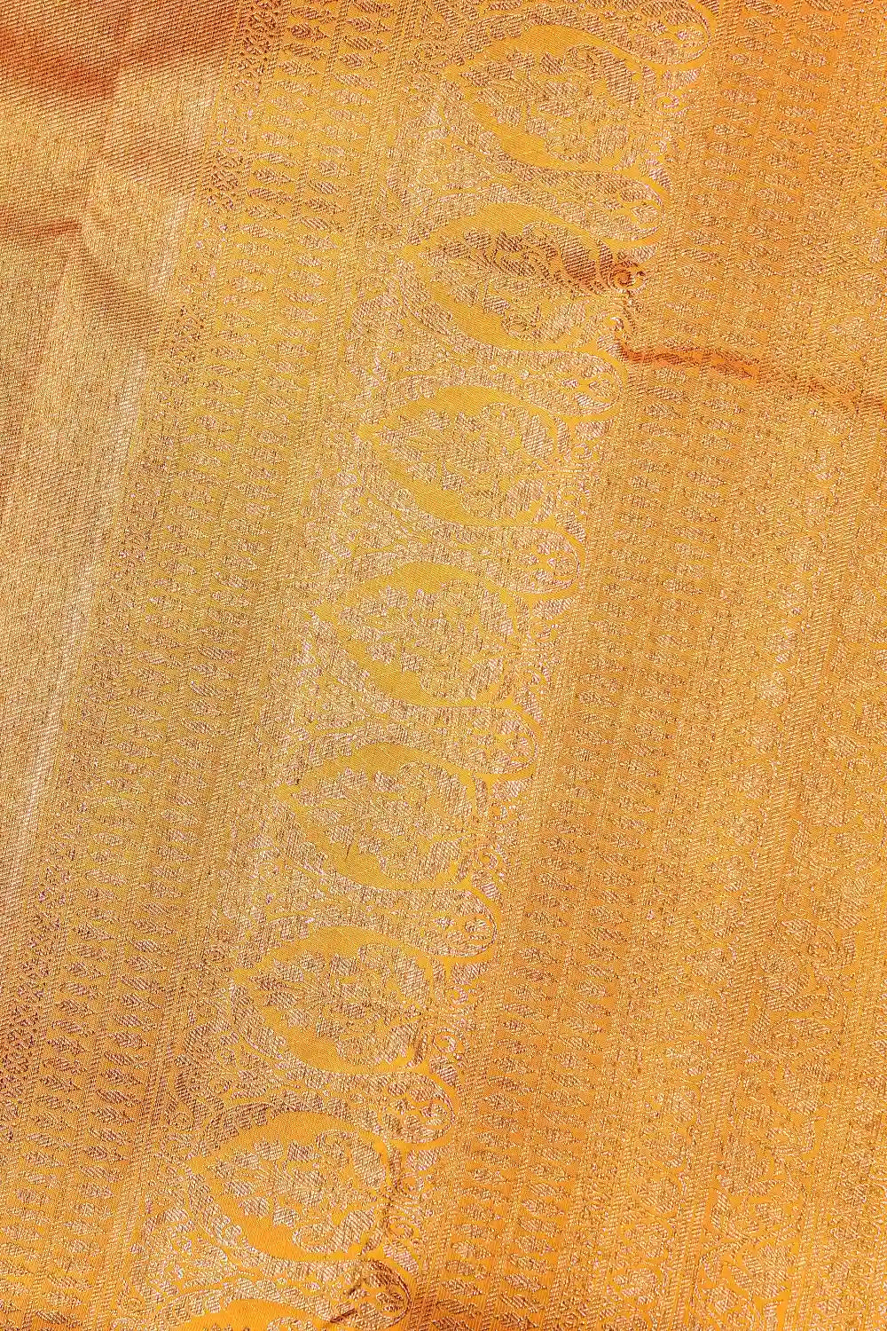 Mustard Yellow Kancheepuram Silk Saree