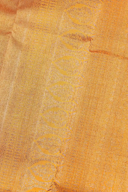 Mustard Yellow Kancheepuram Silk Saree