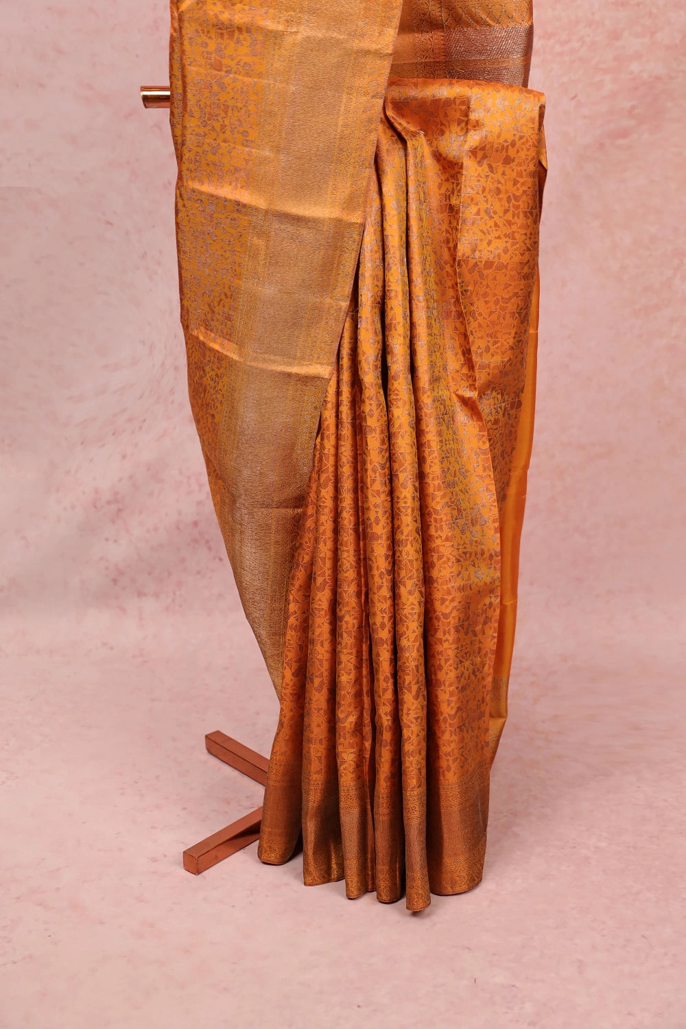 Mustard Yellow Kancheepuram Silk Saree