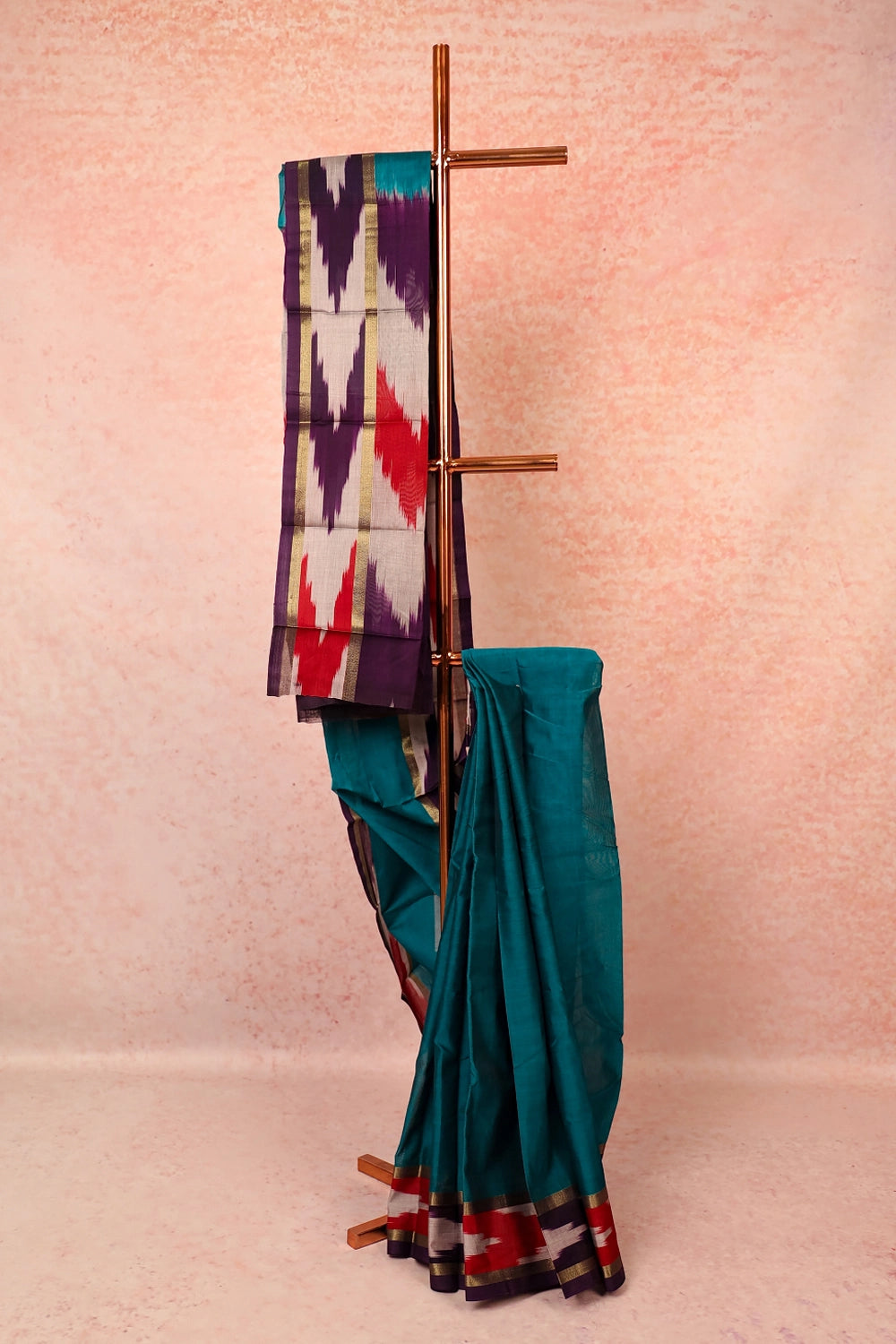 Rama Green Cotton  Saree