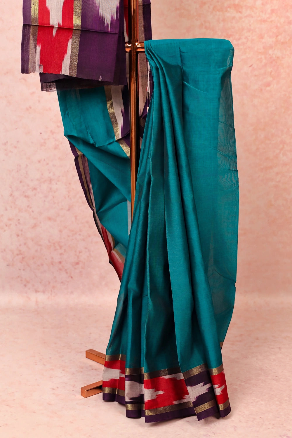 Rama Green Cotton  Saree