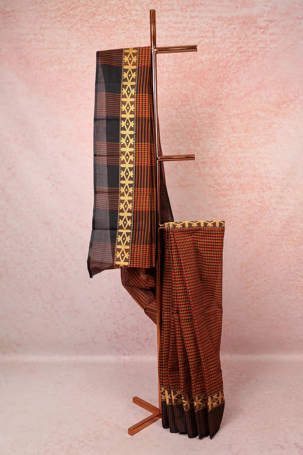 Black Cotton Casual Saree