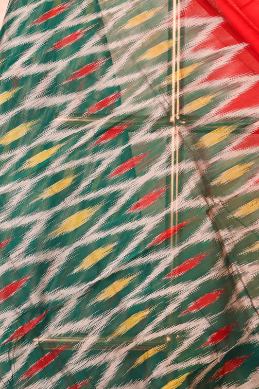 Green Cotton Silk Saree