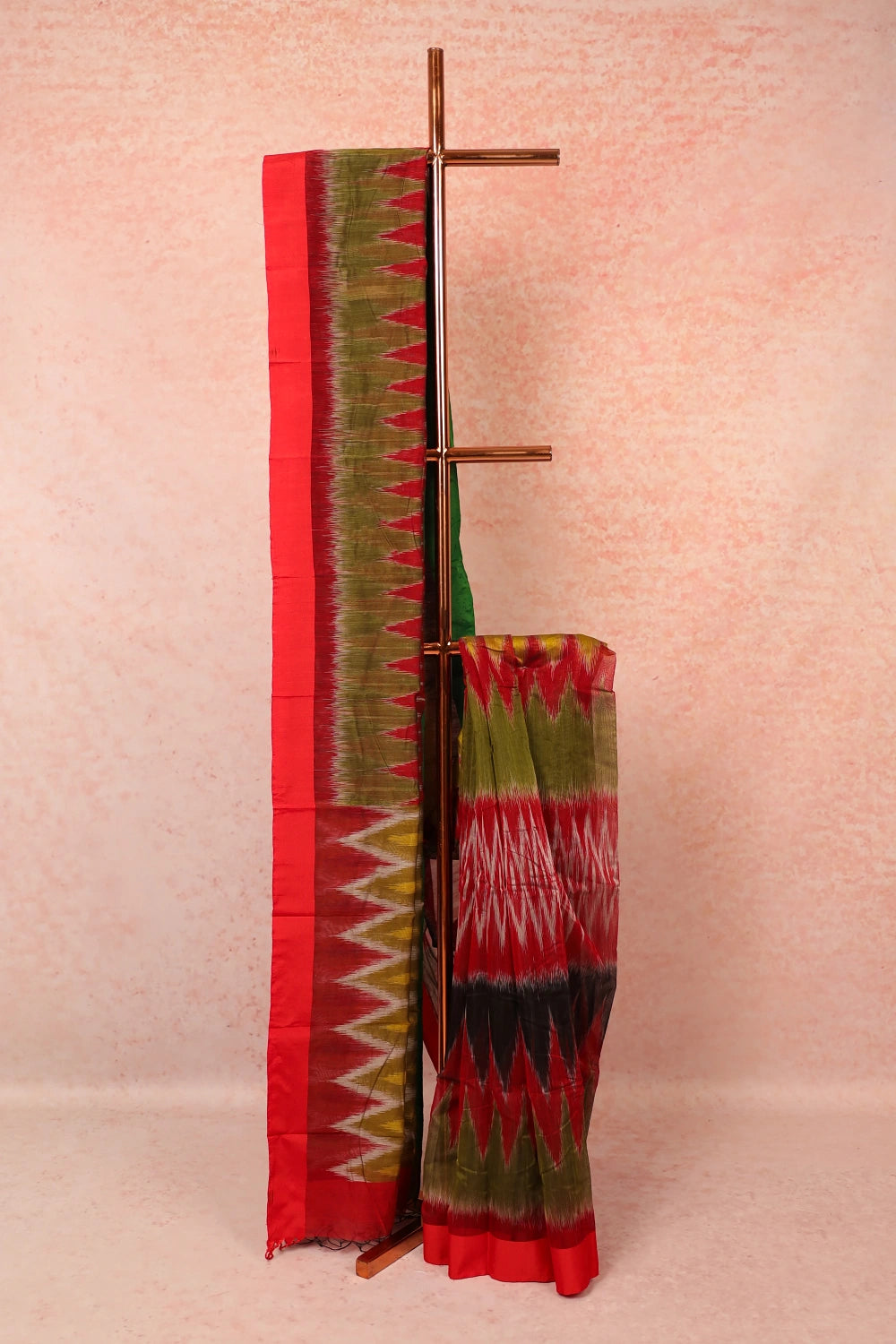 Maroon Cotton Silk Saree