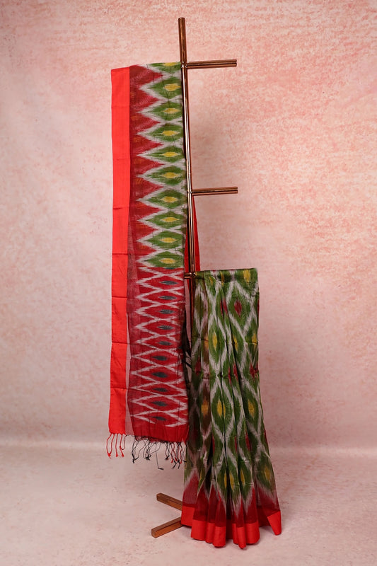 Ash Cotton Silk Saree