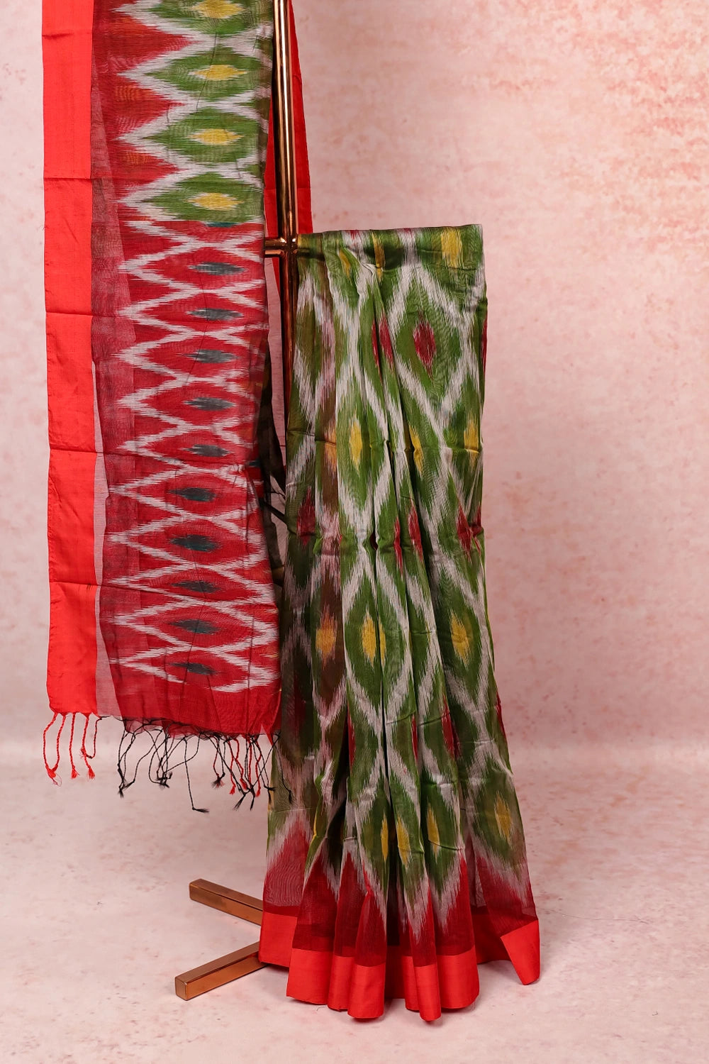 Ash Cotton Silk Saree