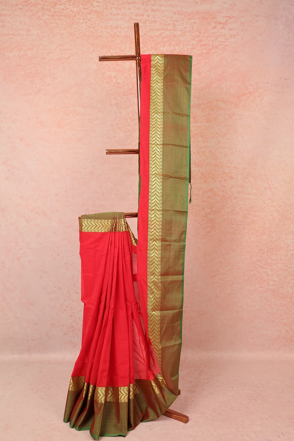 Red Casual Cotton Saree