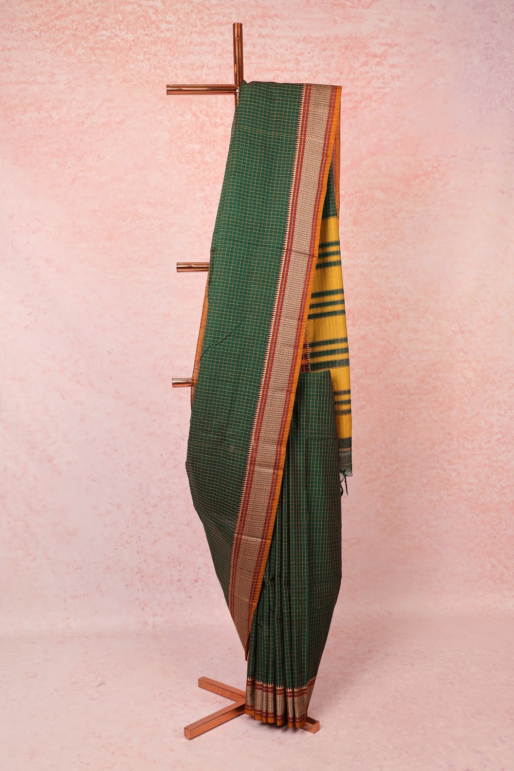 Green Soft Cotton Saree