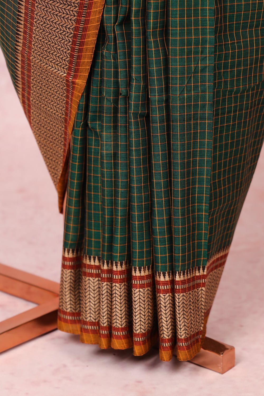 Green Soft Cotton Saree