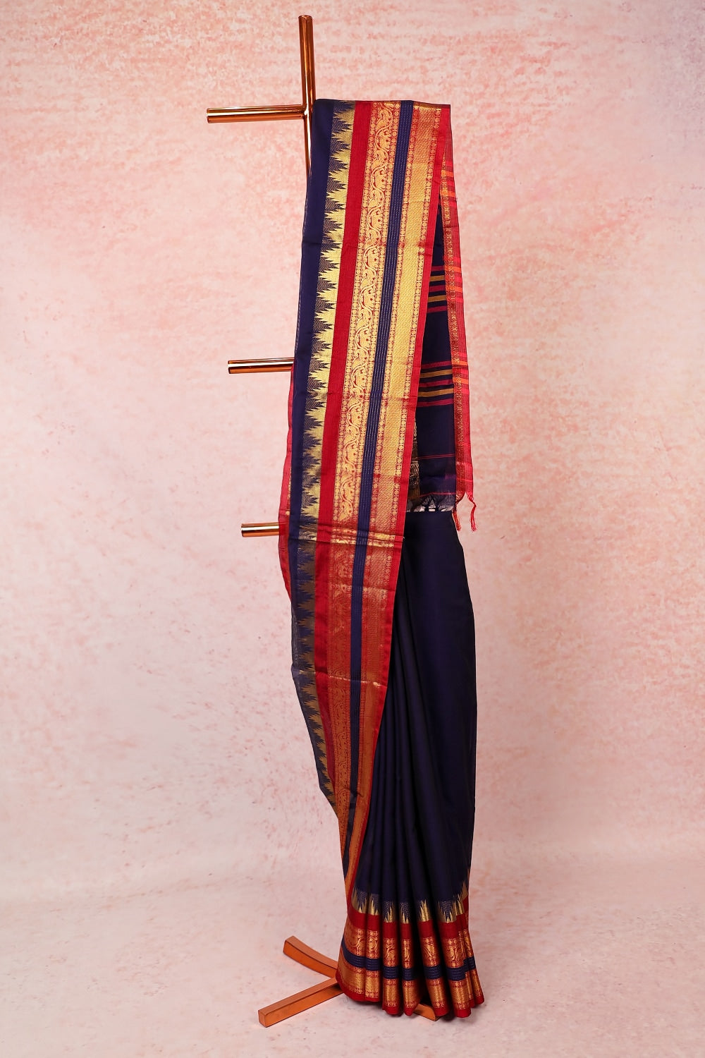 Dark Blue Soft Cotton Saree