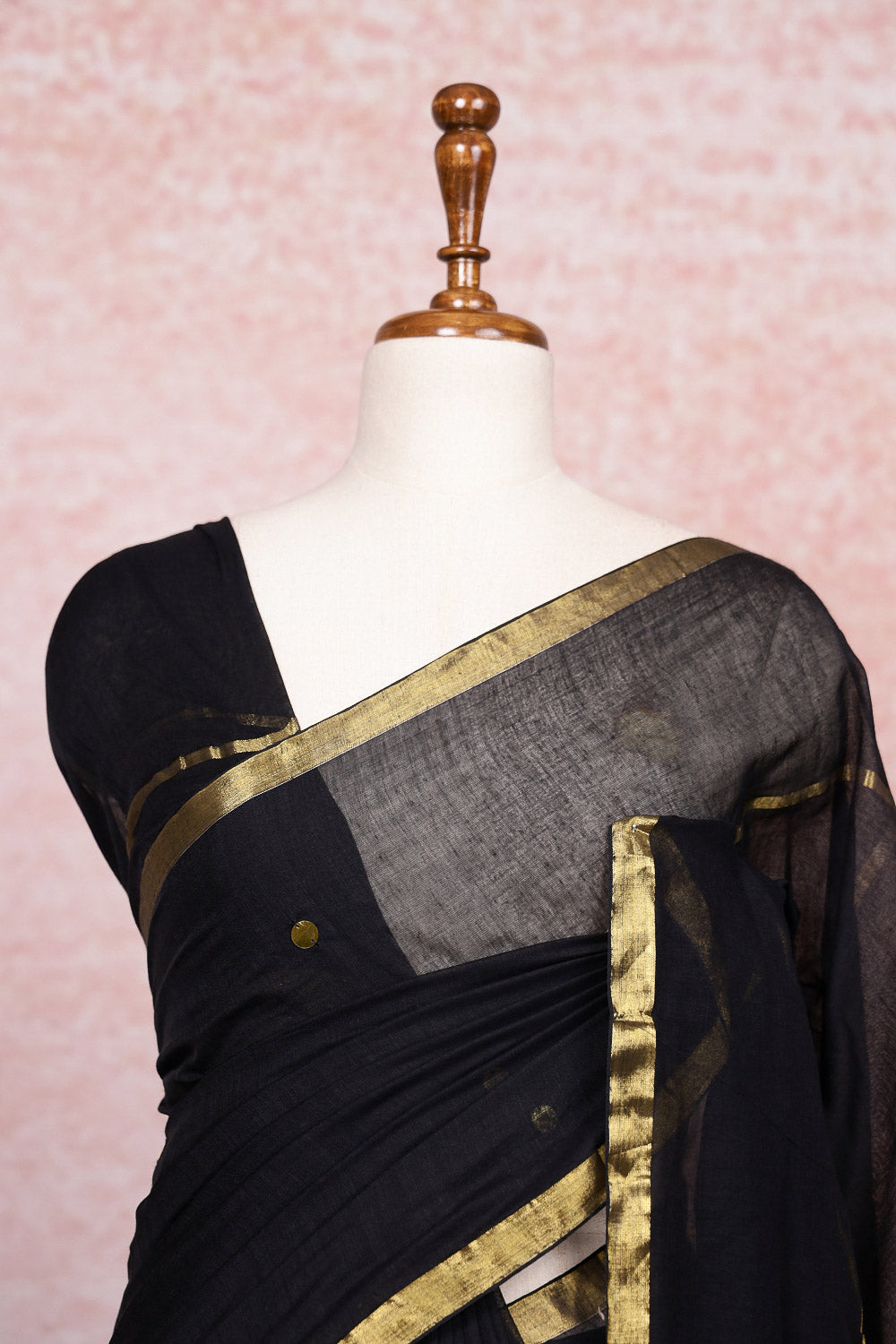 Black Cotton Saree