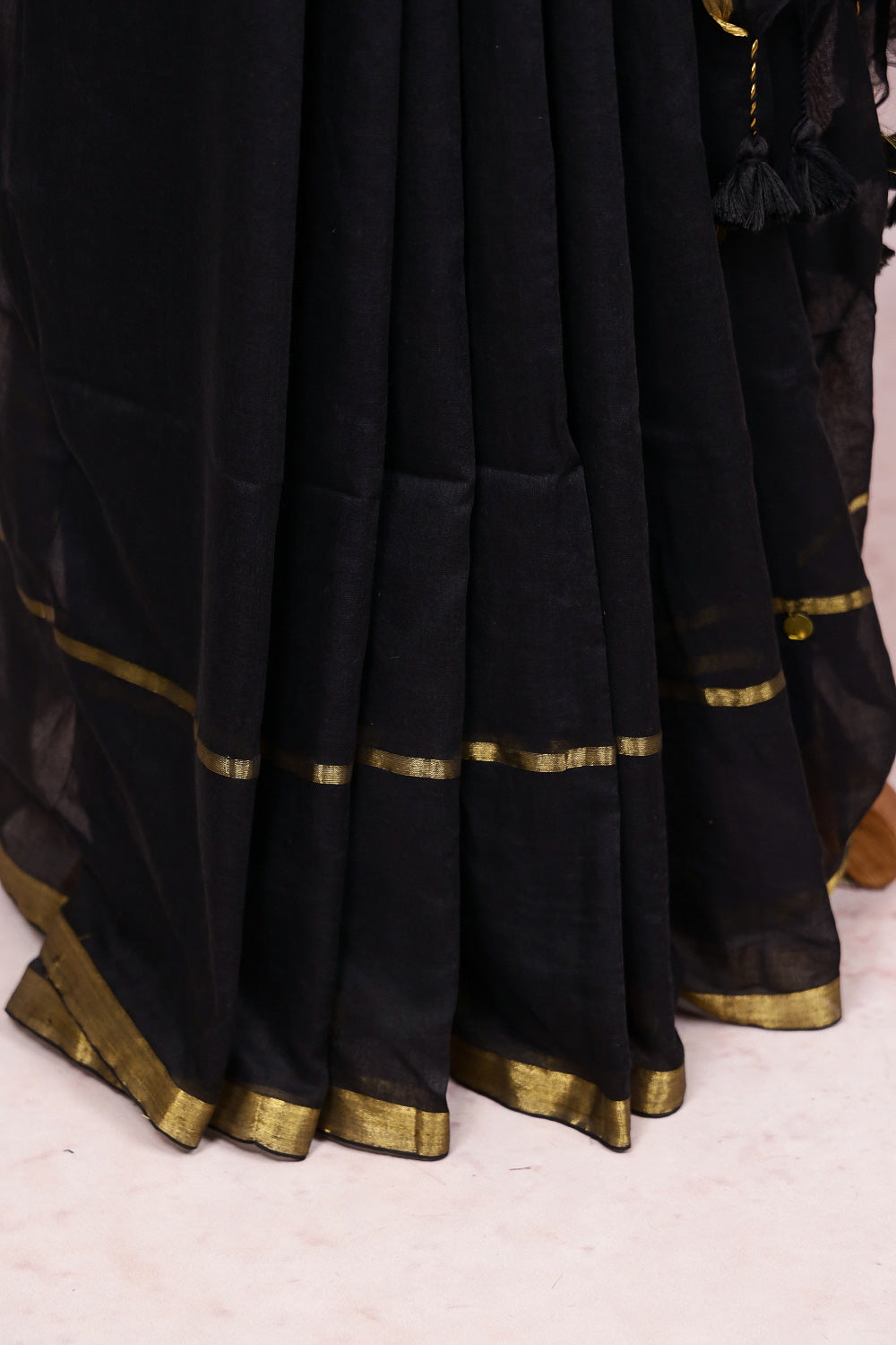 Black Cotton Saree