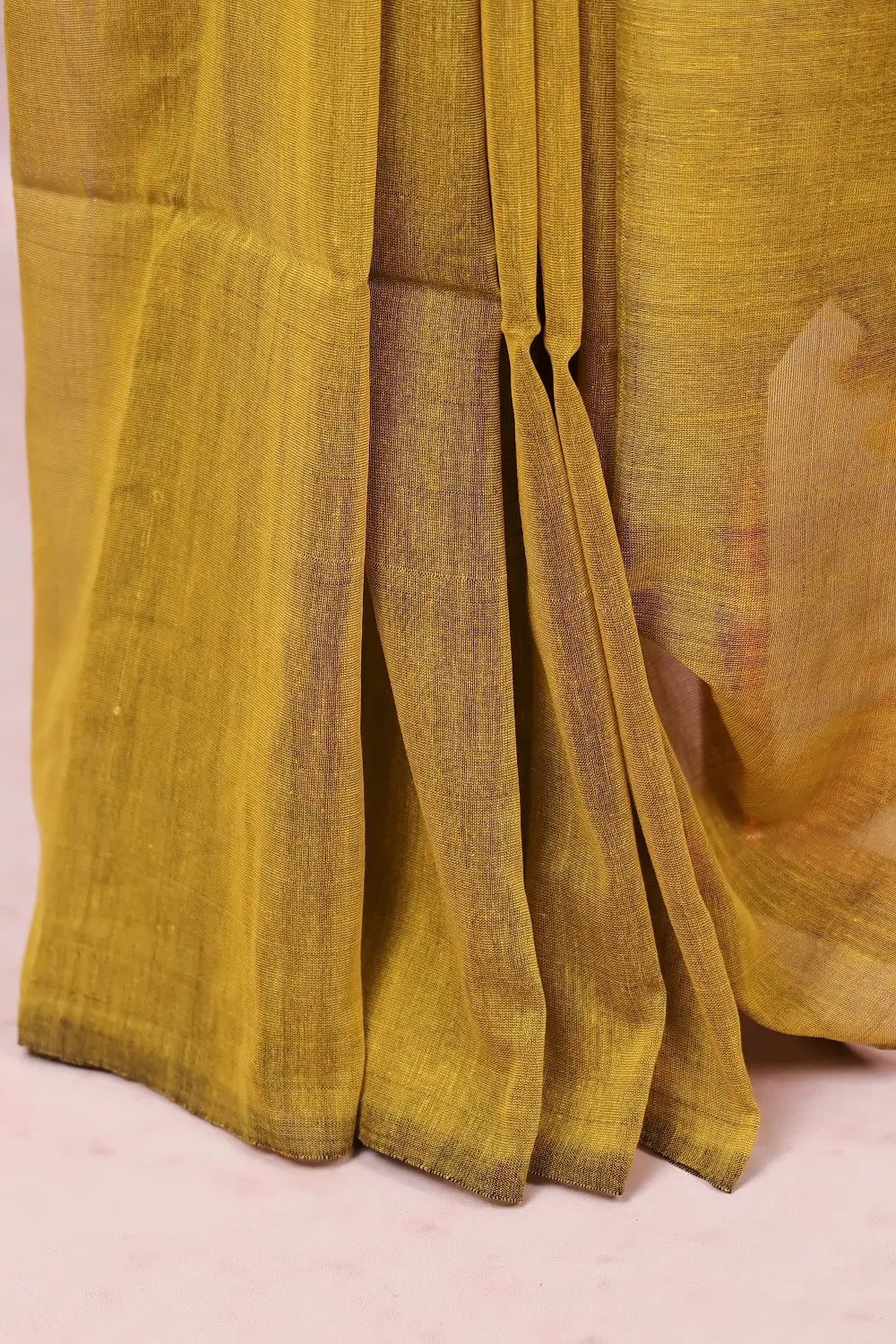 Olive Green Mul Cotton Saree