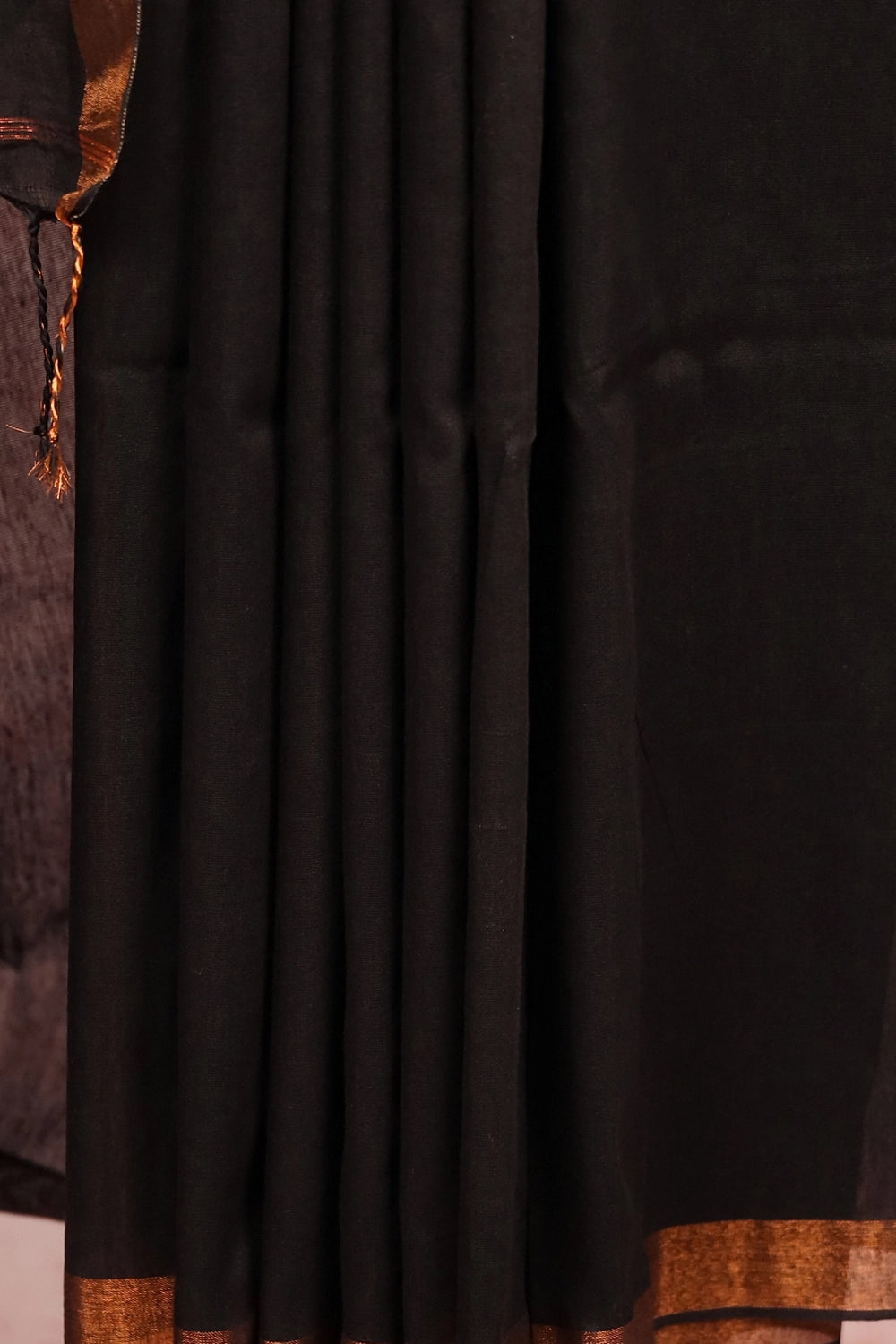 Black Mul Cotton Saree