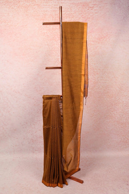 Copper Mul Cotton Saree
