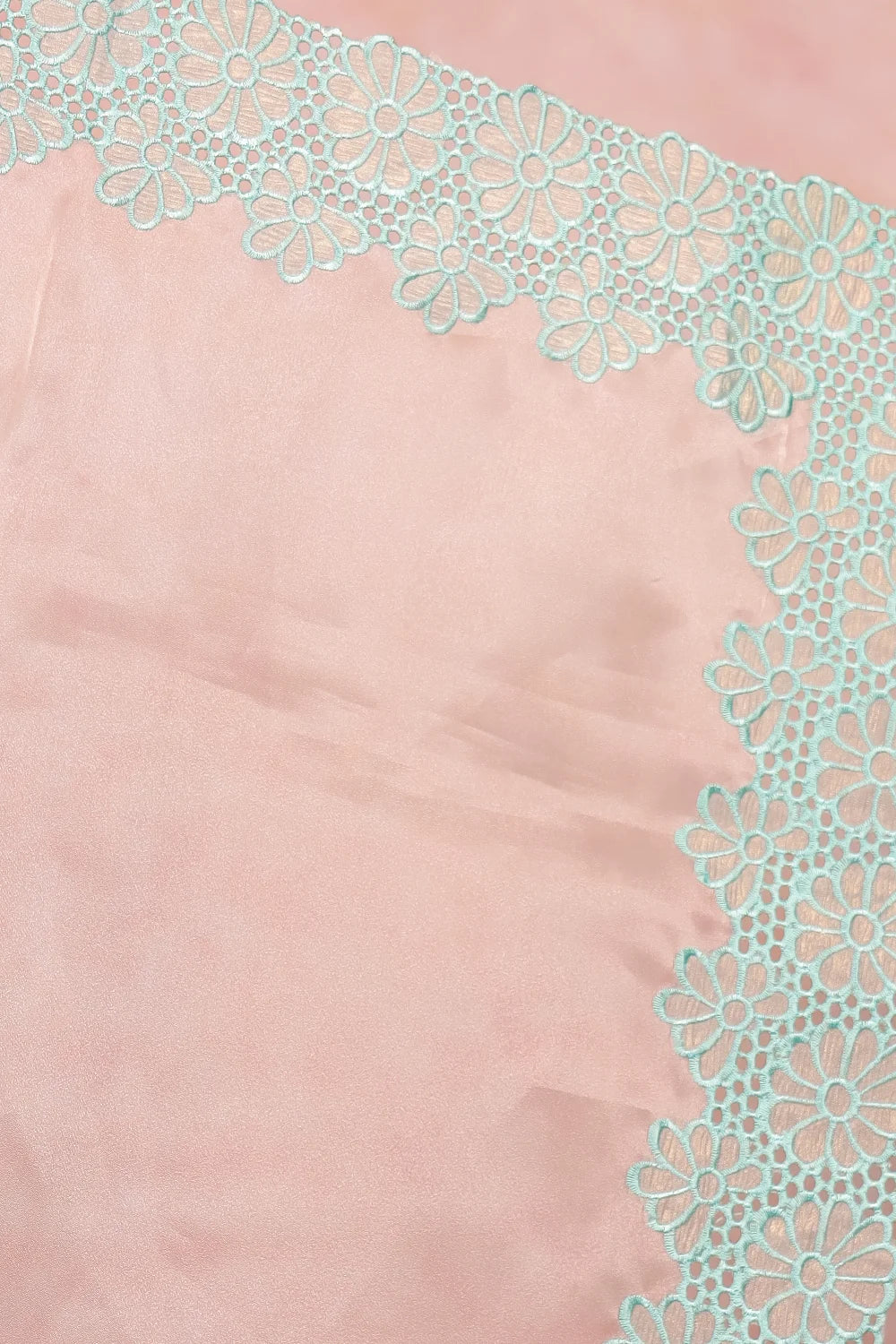 Off White Crush Organza Saree