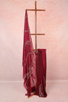 Maroon Crush Organza Saree