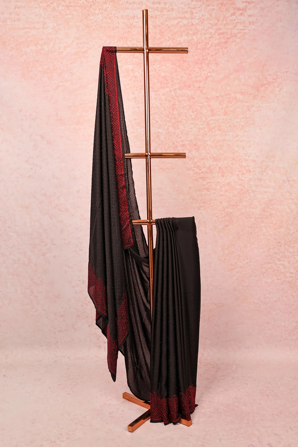 Black Crepe Saree