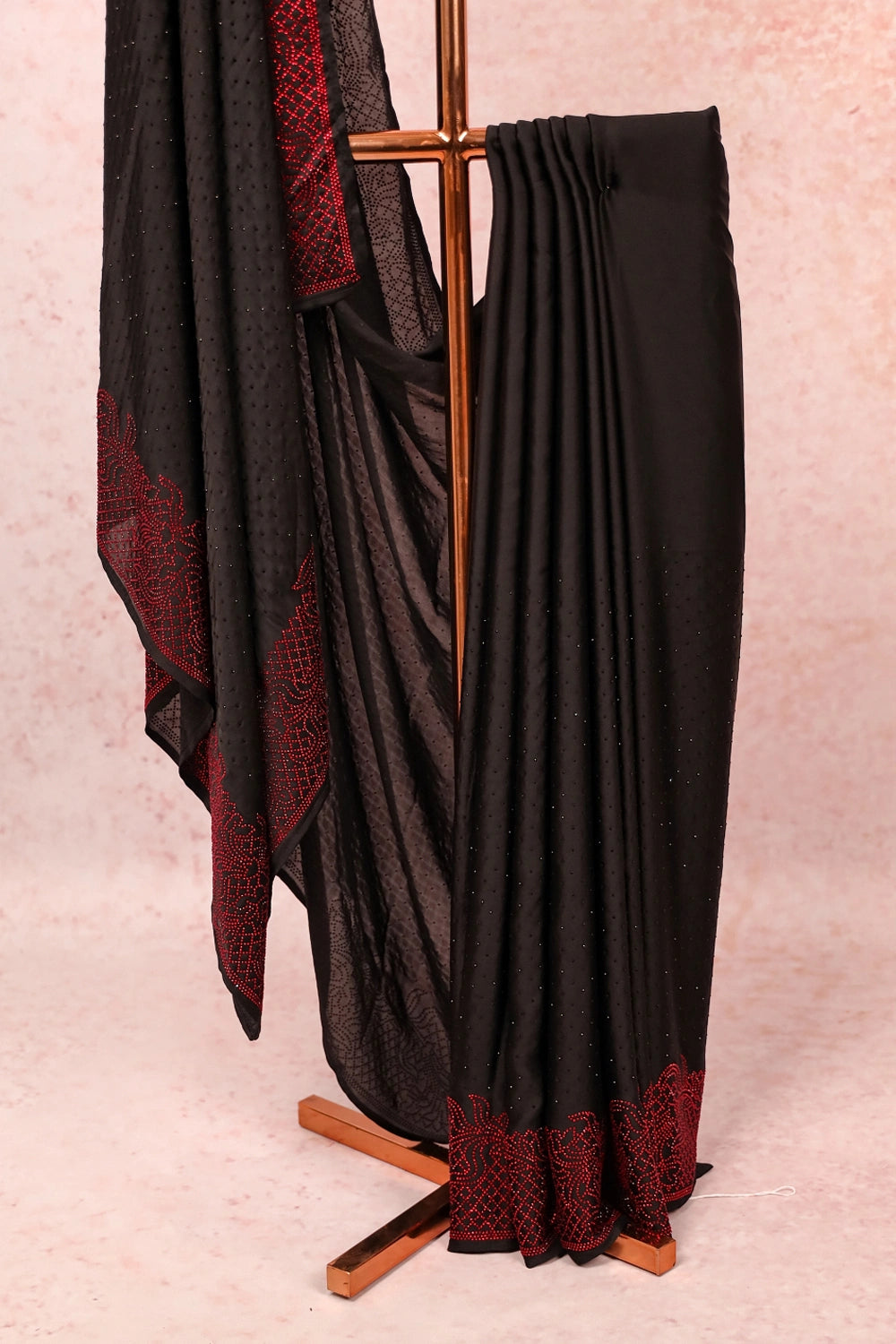 Black Crepe Saree