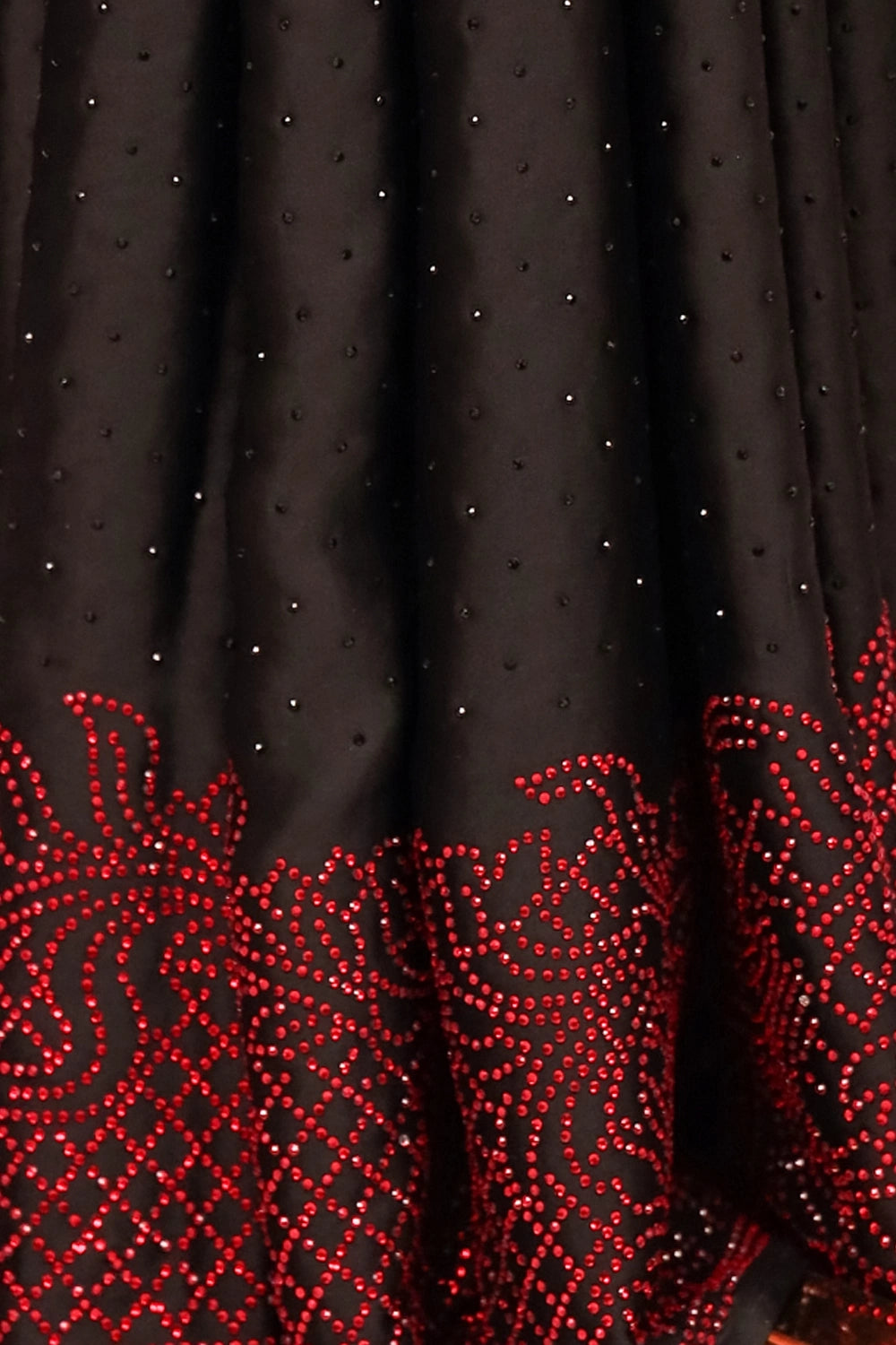 Black Crepe Saree