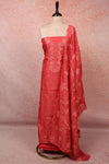 Pink Chanderi Tissue Plain Body Unstitched Churidhar Material