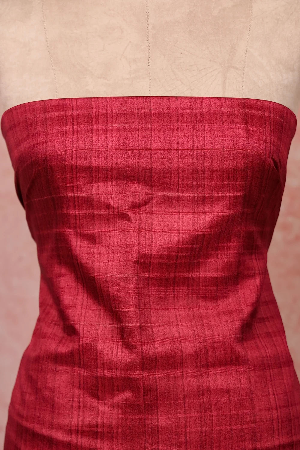 Onion Pink Chanderi Silk Plain Body Unstitched Churidhar Material