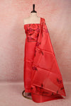 Peach Tussar Plain Body Unstitched Churidhar Material