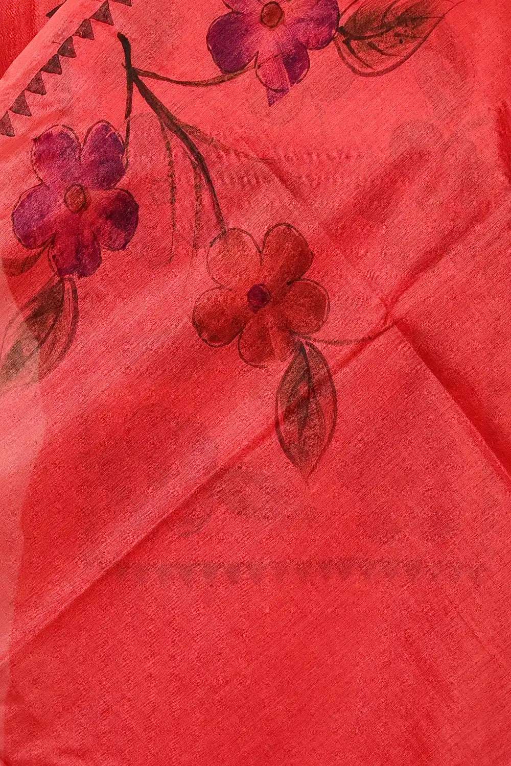 Peach Tussar Plain Body Unstitched Churidhar Material