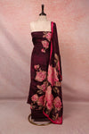 Dark Purple Mascline Printed Unstitched Churidhar Material