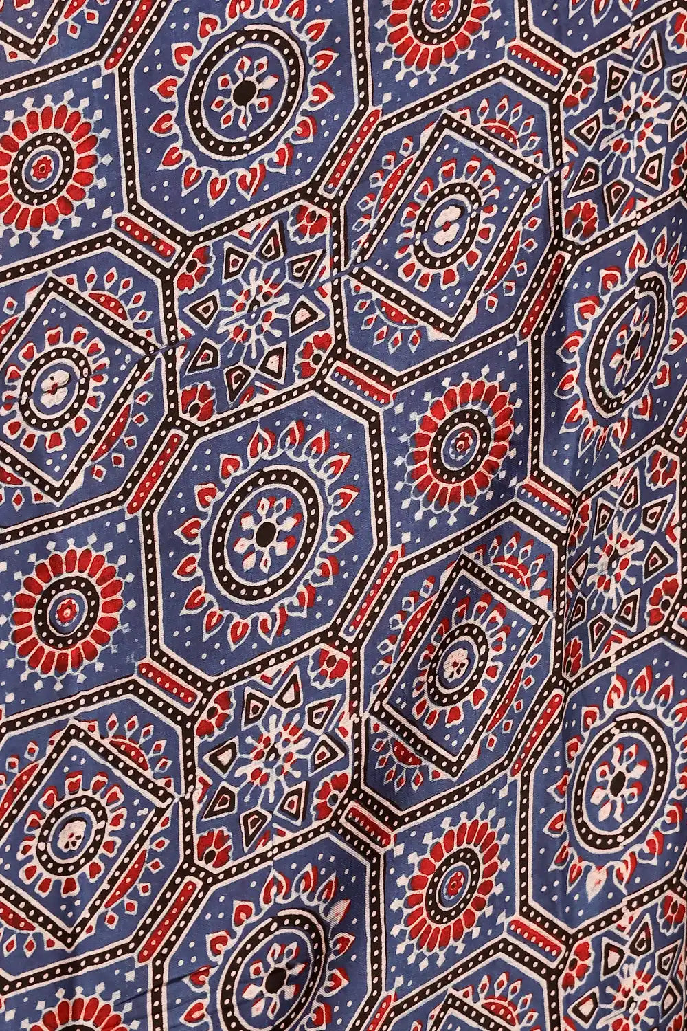 Blue Modal Printed Unstitched Churidhar Material