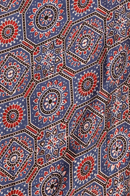 Blue Modal Printed Unstitched Churidhar Material