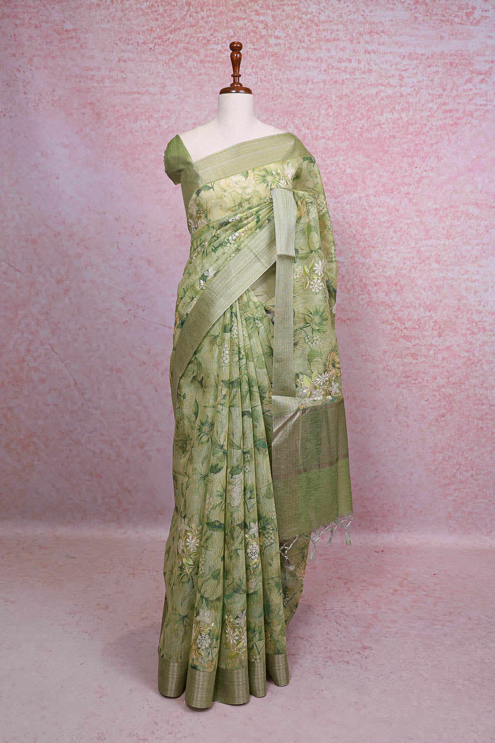 Green Tissue Kota Saree