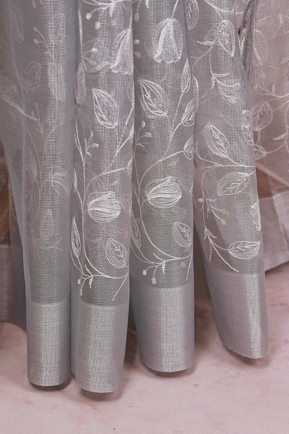 Silver Semi Tissue Saree