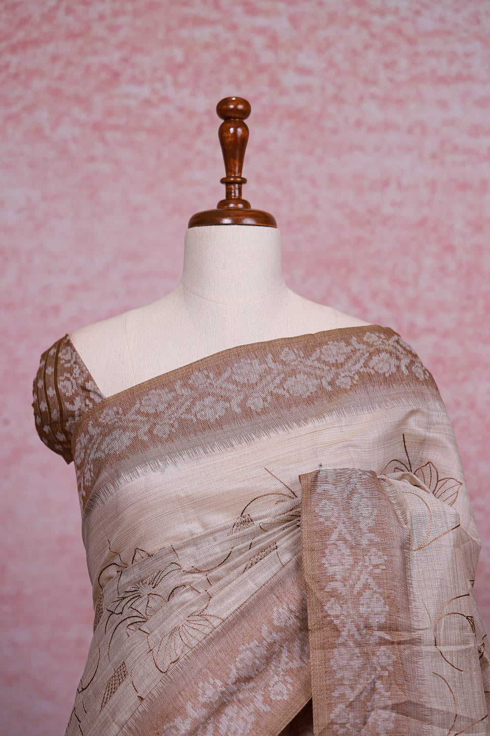 Light Grey Cotton Saree